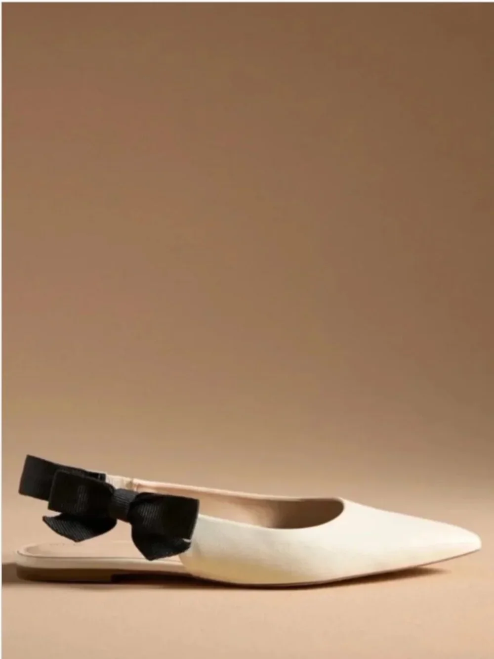 NWT Anthropologie Maeve leather Side Bow Slingback Flats